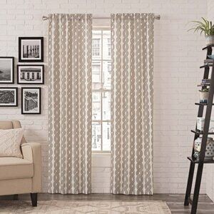 PAIRS to Go Curtain Panels Zaya Neutral Chocolate Brown  2 Panel Set 56 X 84 in